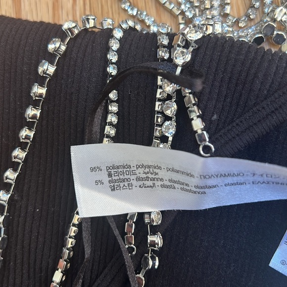 New ! Zara M/L rhinestone strappy ribbed stretchy jumpsuit. - Picture 13 of 16